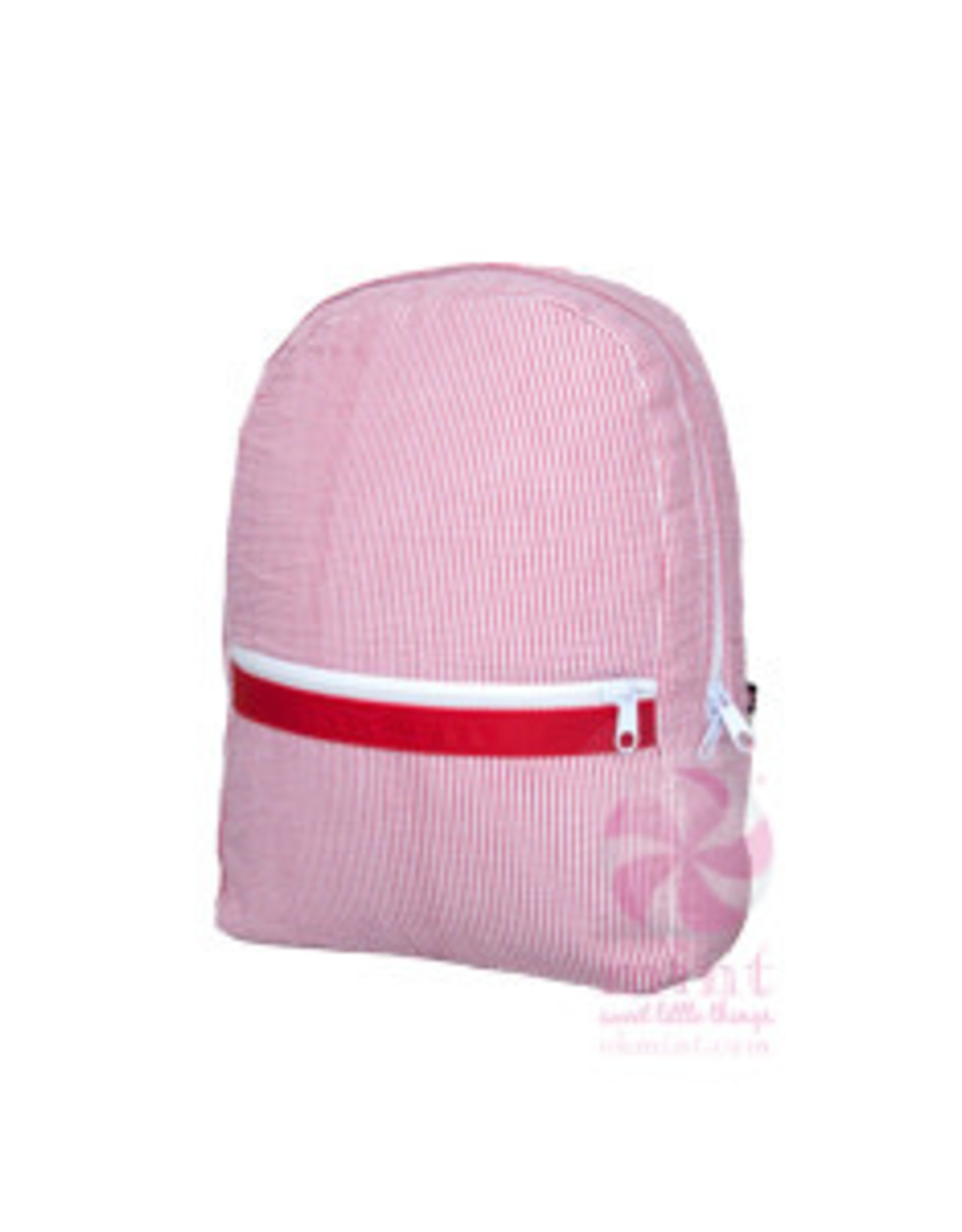 Mint Small Backpack Red Seersucker
