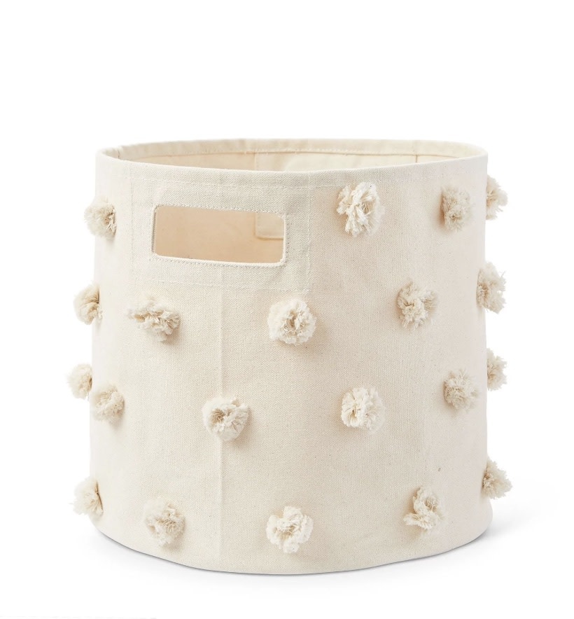 Pom Pom Basket Natural The Initial Choice