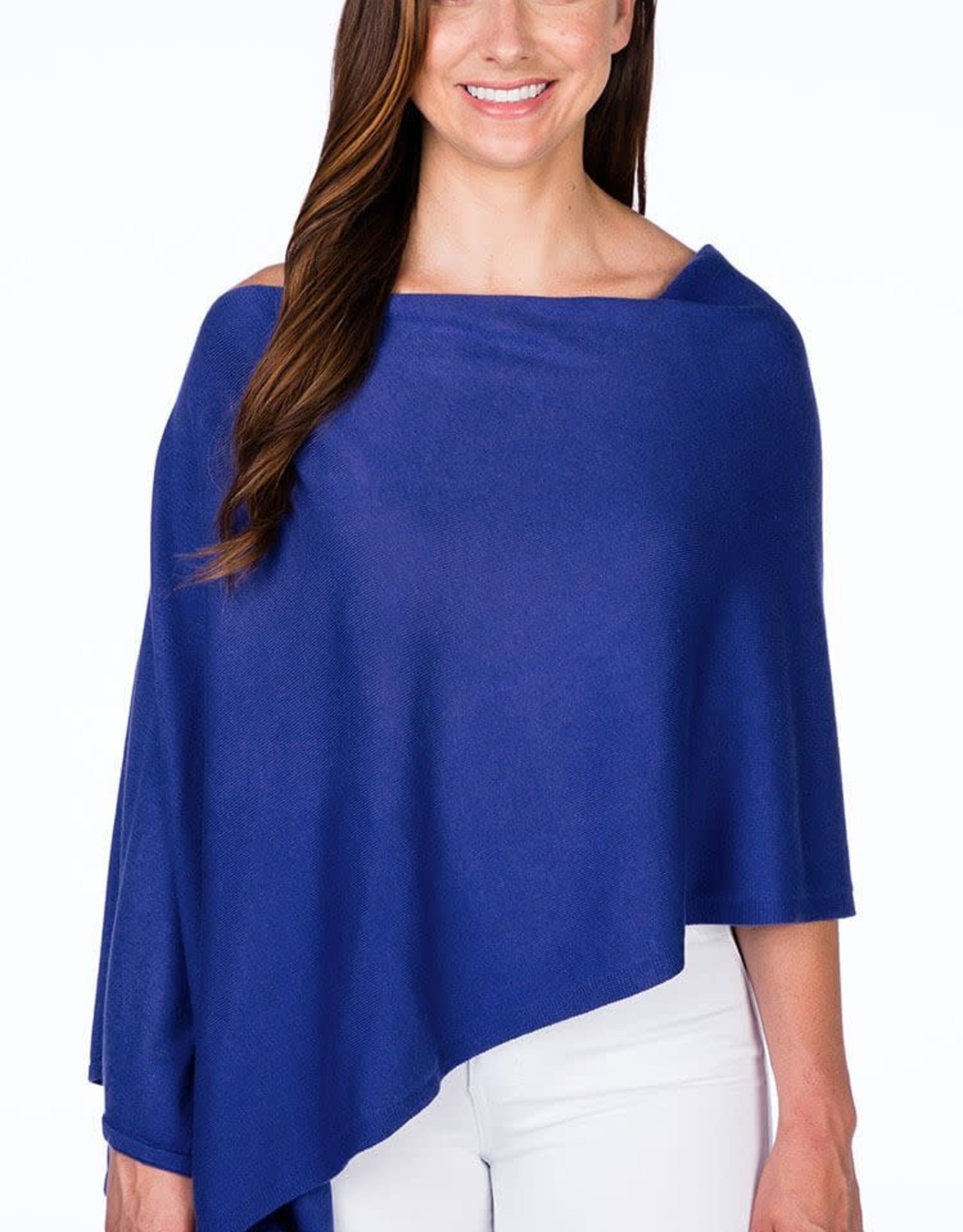 Alashan Cashmere Co. Cotton Cashmere Topper Cruise Blue