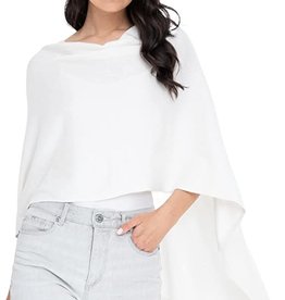 Alashan Cashmere Co. Cotton Cashmere Topper White