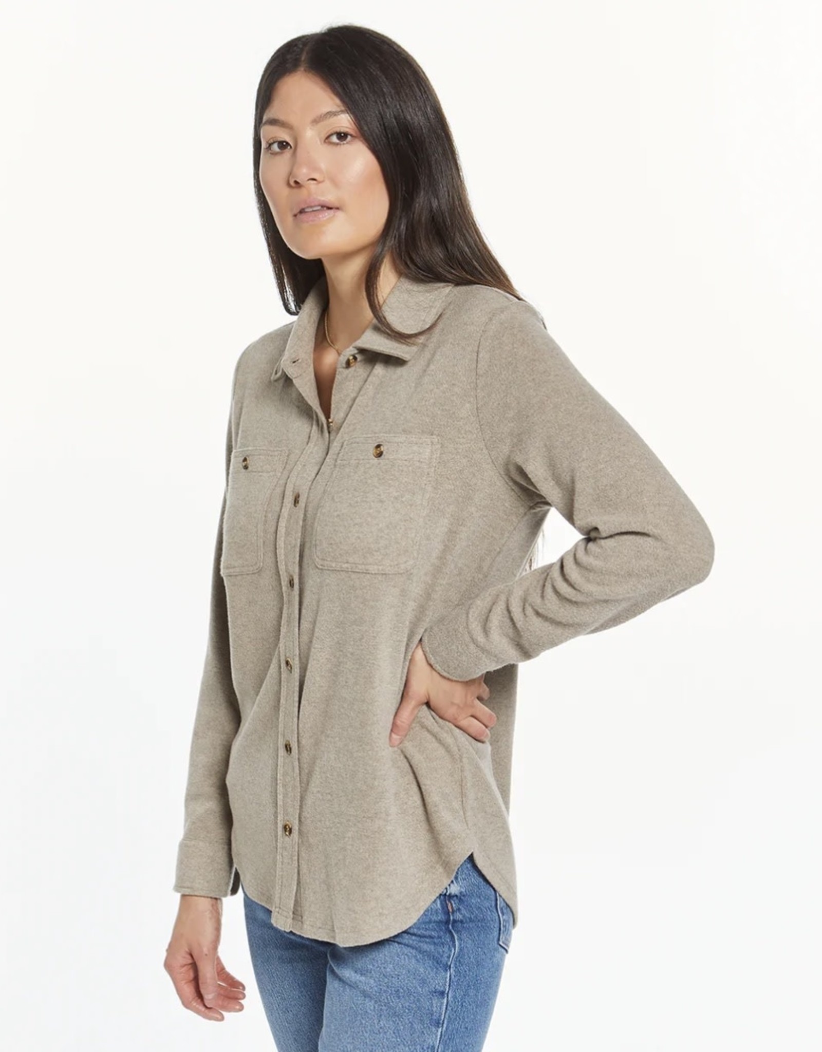 Taupe Heather Lewis Top