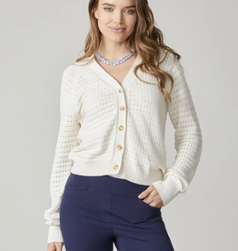 Spartina Raelyn Cardigan Pearl White