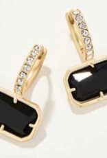 Spartina White Hall Earrings Black/Crystal