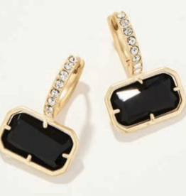 Spartina White Hall Earrings Black/Crystal