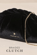 Spartina Black Braided Clutch