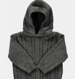 Carriage Boutique Cable Hooded Sweater Grey xx