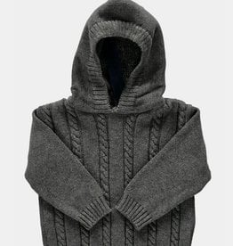 Carriage Boutique Cable Hooded Sweater Grey