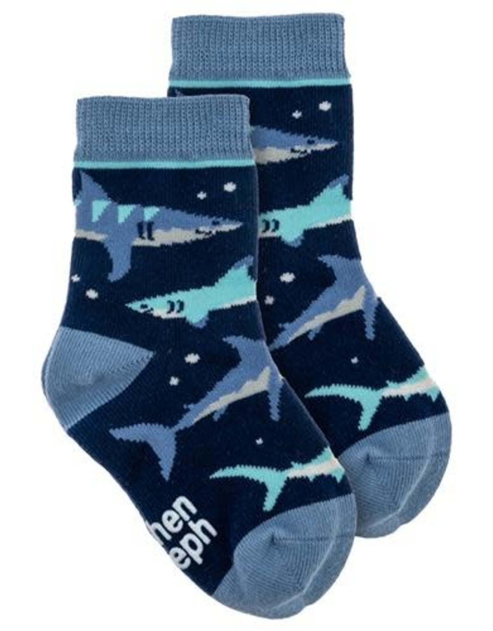 Stephen Joseph Navy Shark Socks