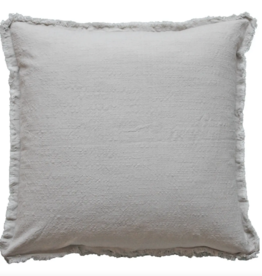 Porter Lane Home Light Gray Fringe Pillow 20x20