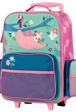 Stephen Joseph Rolling Luggage Pink Sloth