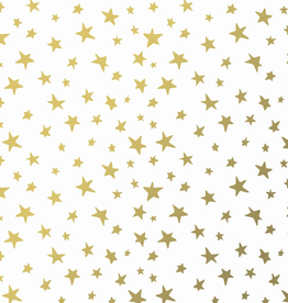 Gift Wrap Metallic Gold Stars