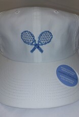 Smather's & Branson Hat Crossed Racquets White Performance