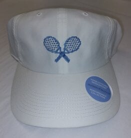 Smather's & Branson Hat Crossed Racquets White Performance