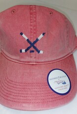 Smather's & Branson Hat Crossed Hockey Sticks Nantucket Red