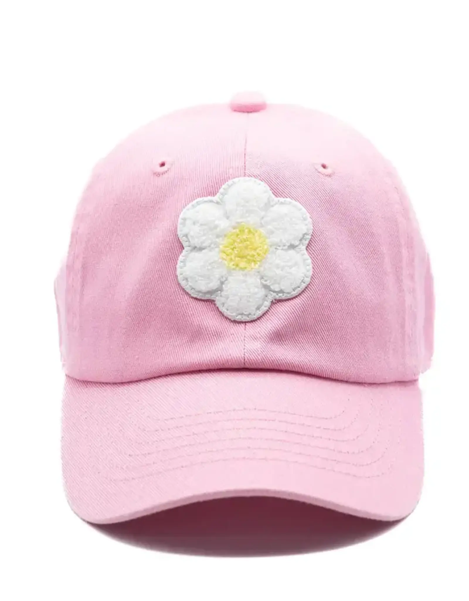 Rey to Z Pink Baseball Hat Flower White-Yellow 1-4Y