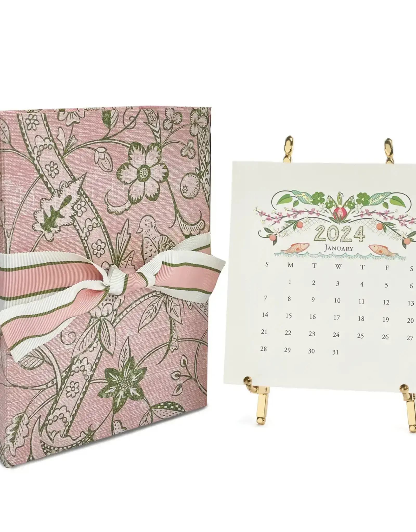 Karen Adams Designs 2025 Desk Calendar w/Gold Easel
