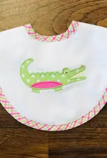 Three Marthas Basic Bib Pink Alligator