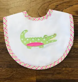Three Marthas Medium Bib Pink Alligator XX