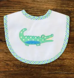 Three Marthas Medium Bib Alligator Blue XX