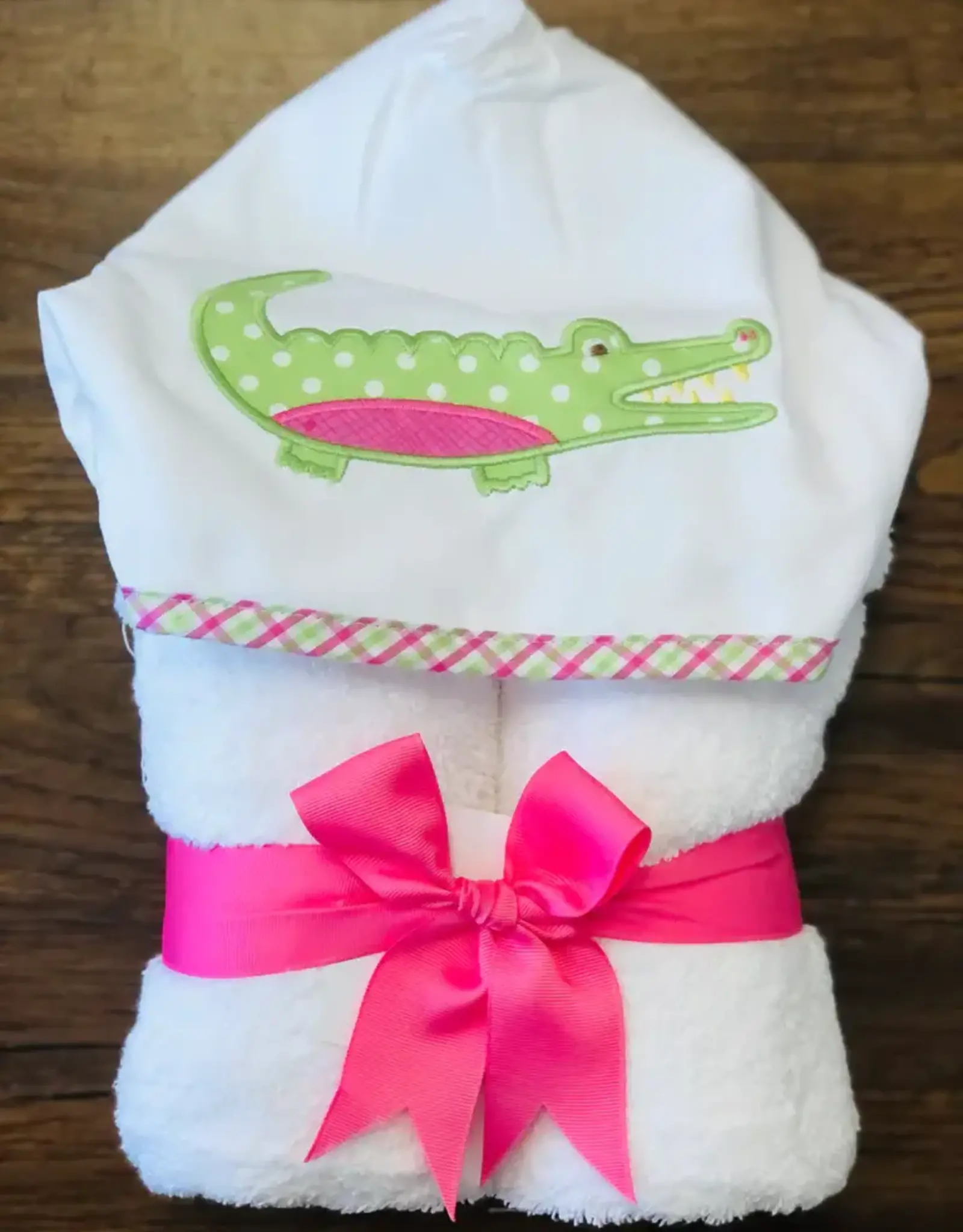 Three Marthas Everykid Towel Pink Alligator