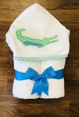 Three Marthas Everykid Towel Blue Alligator