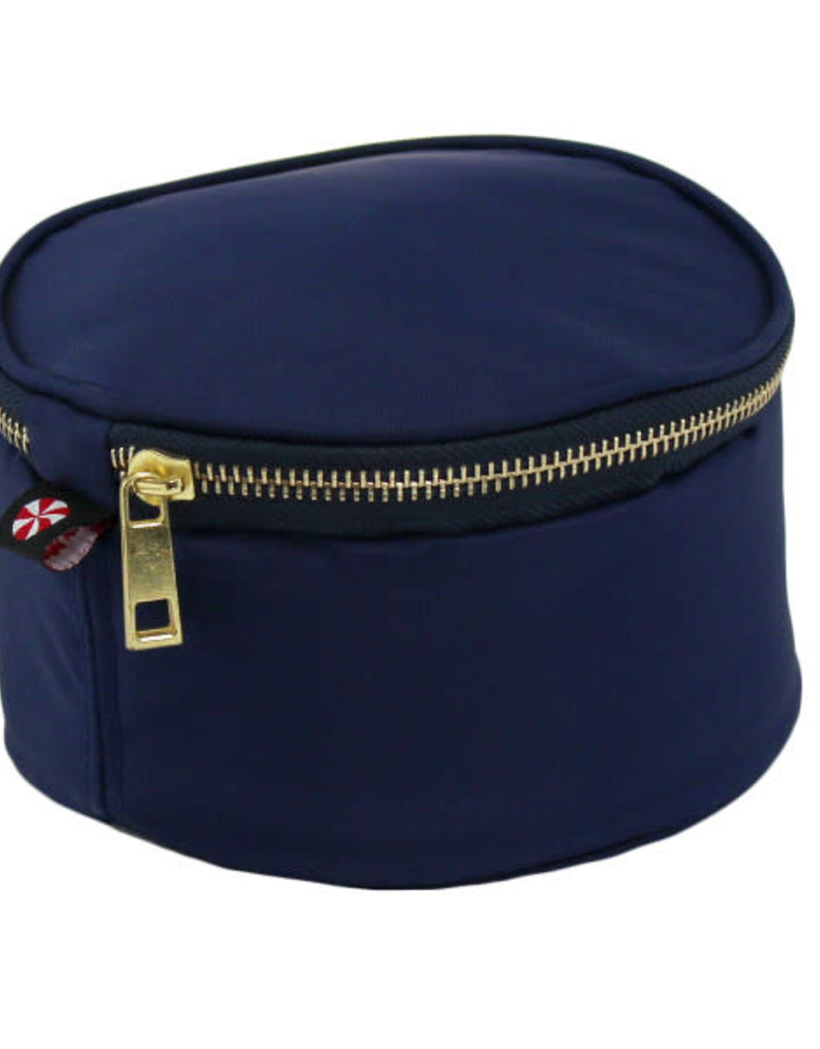 Oh Mint Navy Brass Button Bag 6"