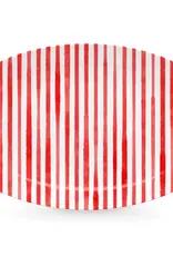 Mariposa Red Simple Stripes Platter