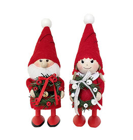 Nordic Dreams Red Girl Ornament w.wreath