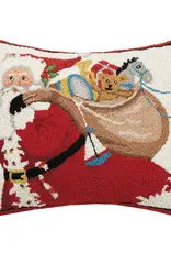 Santa with Bag of Presents Pillow