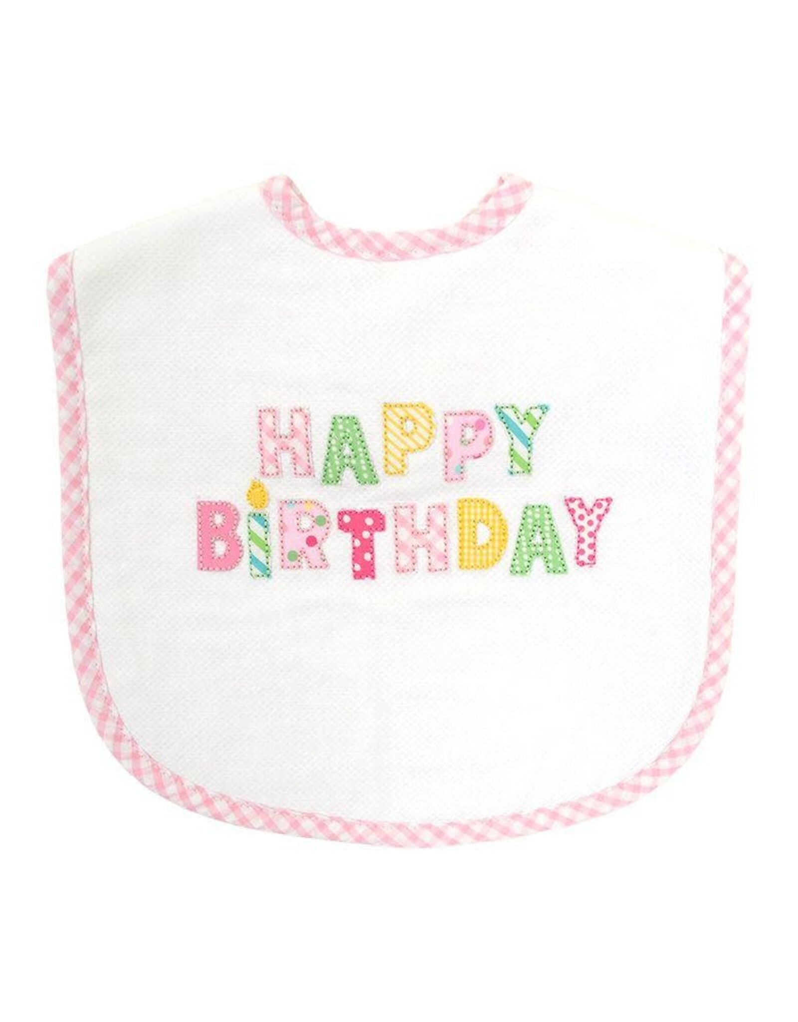 Three Marthas Bib Toddler Pink Happy Birthday