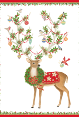 Caspari Reindeer w/ Antlers Boxed Christmas Cards