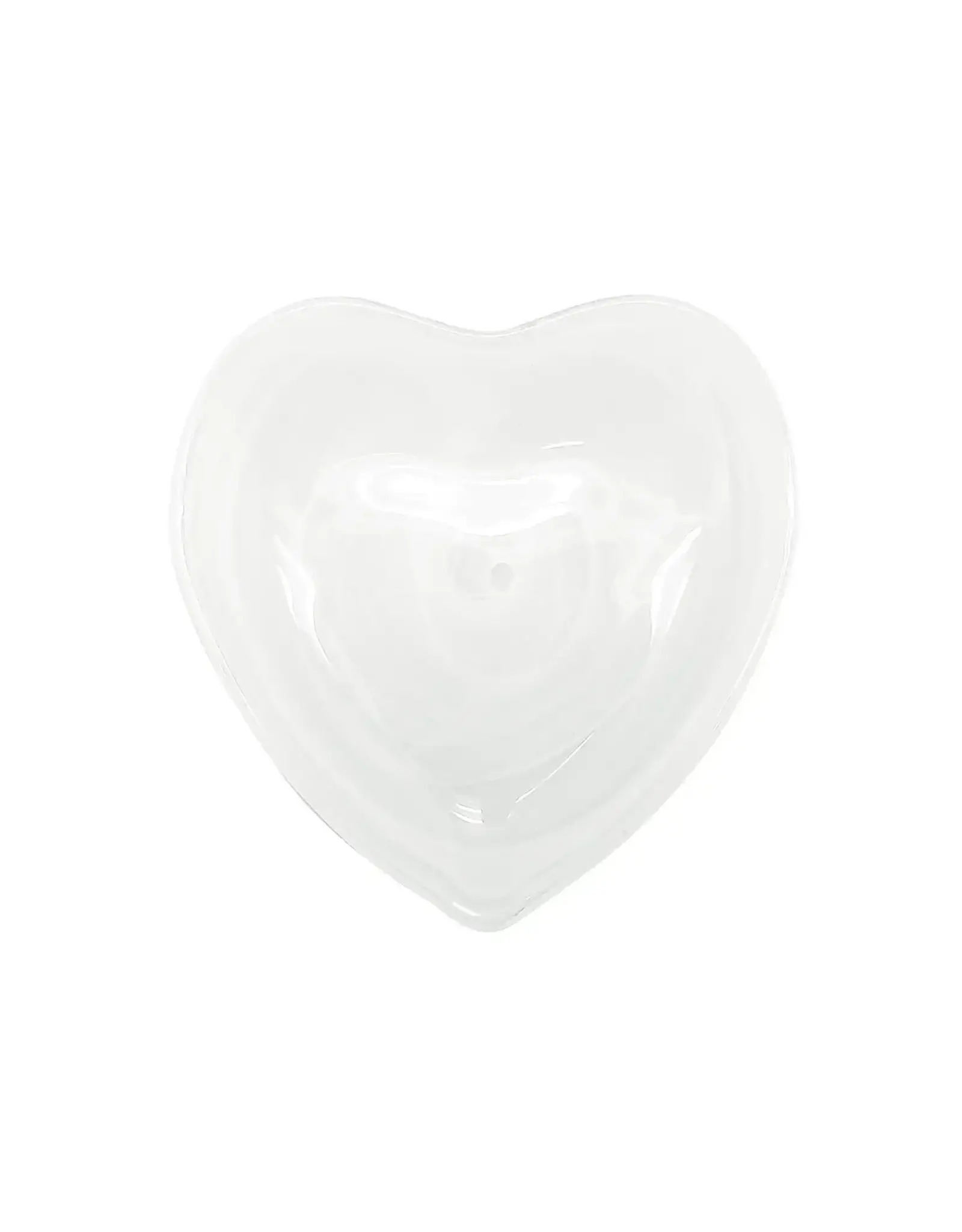 Mariposa Alabaster White Heart Plate