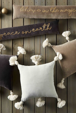Mudpie Dk Grey Velvet Tassel Pillow
