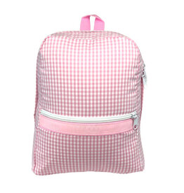 Mint Medium Backpack w/Pockets Pink Gingham