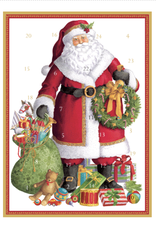 Caspari Santa Claus Advent Calendar Card