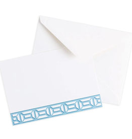 Caspari Garden Gate French Blue Correspondence Cards