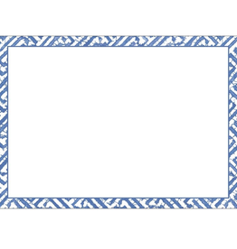 Caspari Fretwork Blue Correspondence Cards