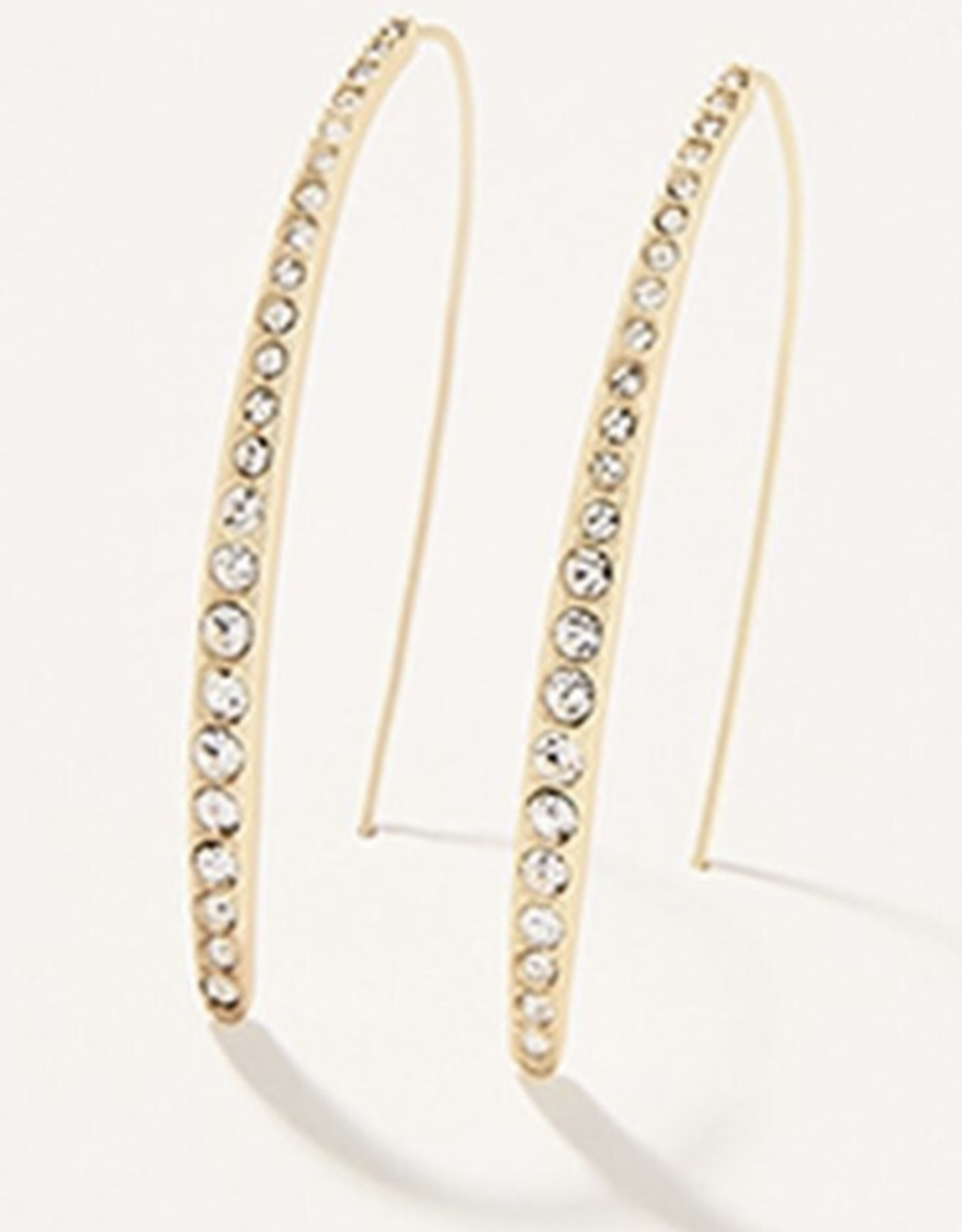 Fraas Sparkle Arc Hoop Earrings Large Crystal