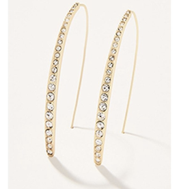 Spartina Sparkle Arc Hoop Earrings Large Crystal