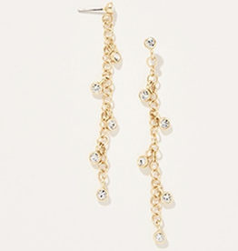 Spartina Swinging Chain Earrings Crystal