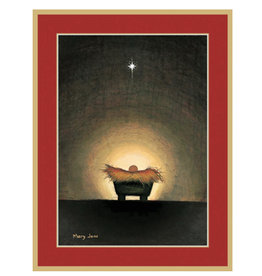 Caspari Star & Creche Boxed Christmas Cards