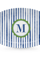 Mariposa Blue Simple Stripes Platter-M