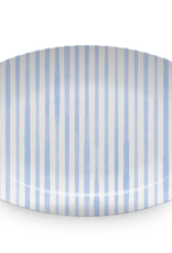 Mariposa Light Blue Simple Stripes Platter