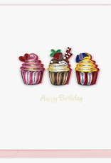Quilling Card LLC Card Birthday Cupcakes