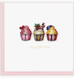 Quilling Card LLC Card Birthday Cupcakes