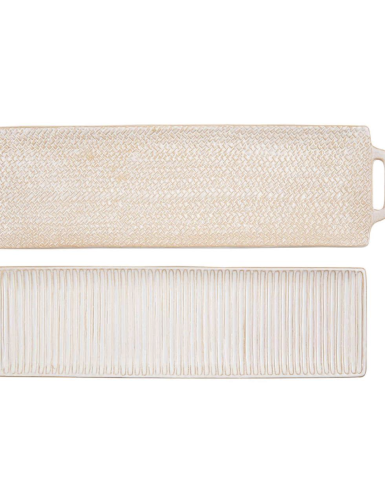 Mudpie Textured Tray- Handled Weave