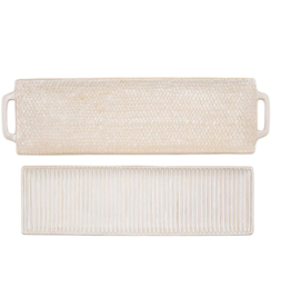 Mudpie Textured Tray- Handled Weave