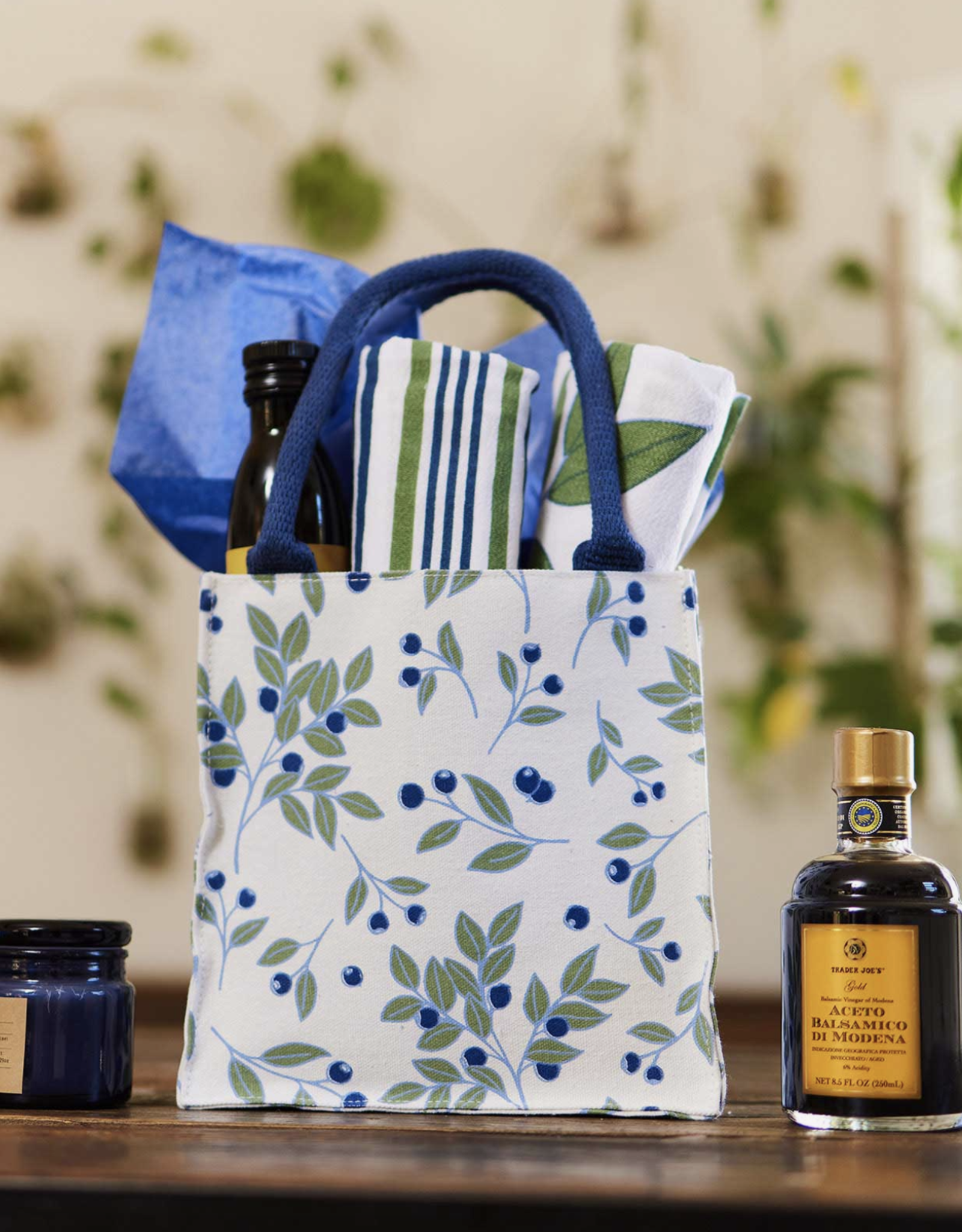 Rockflowerpaper Reusable Gift Bag- Blueberries