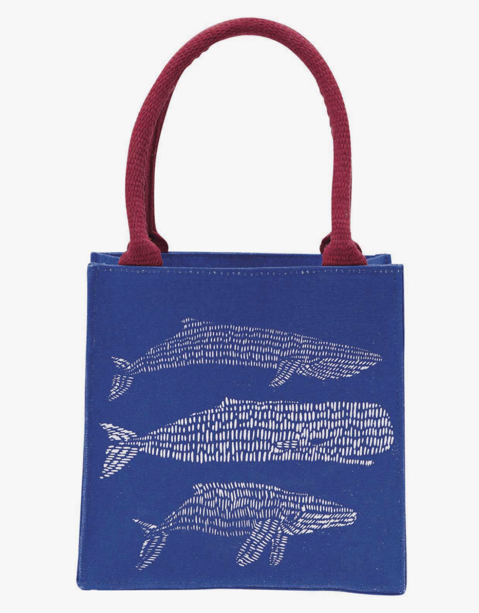 Rockflowerpaper Reusable Gift Bag- Whales Blue