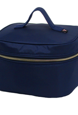 Mint Navy Nylon Brass Train Case